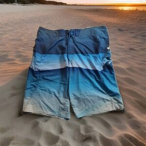 Billabong 34 Pro Men's‎ Board Shorts Swimming Trunks Blue White 1525